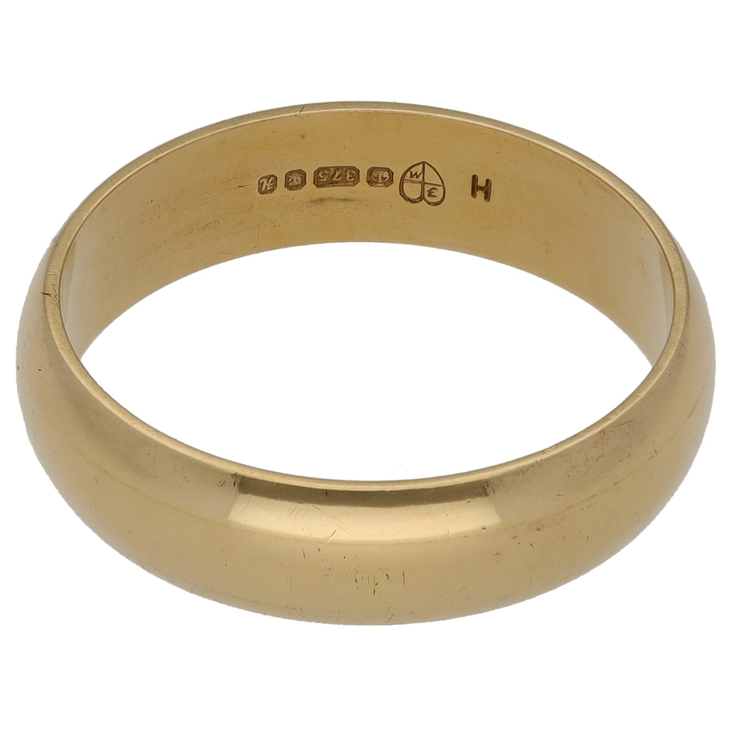 9ct Gold Plain Wedding Ring Size W