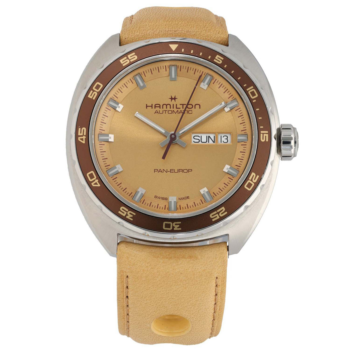 Hamilton American Classic Pan-Europ Day Date H354350 42mm Stainless Steel Watch