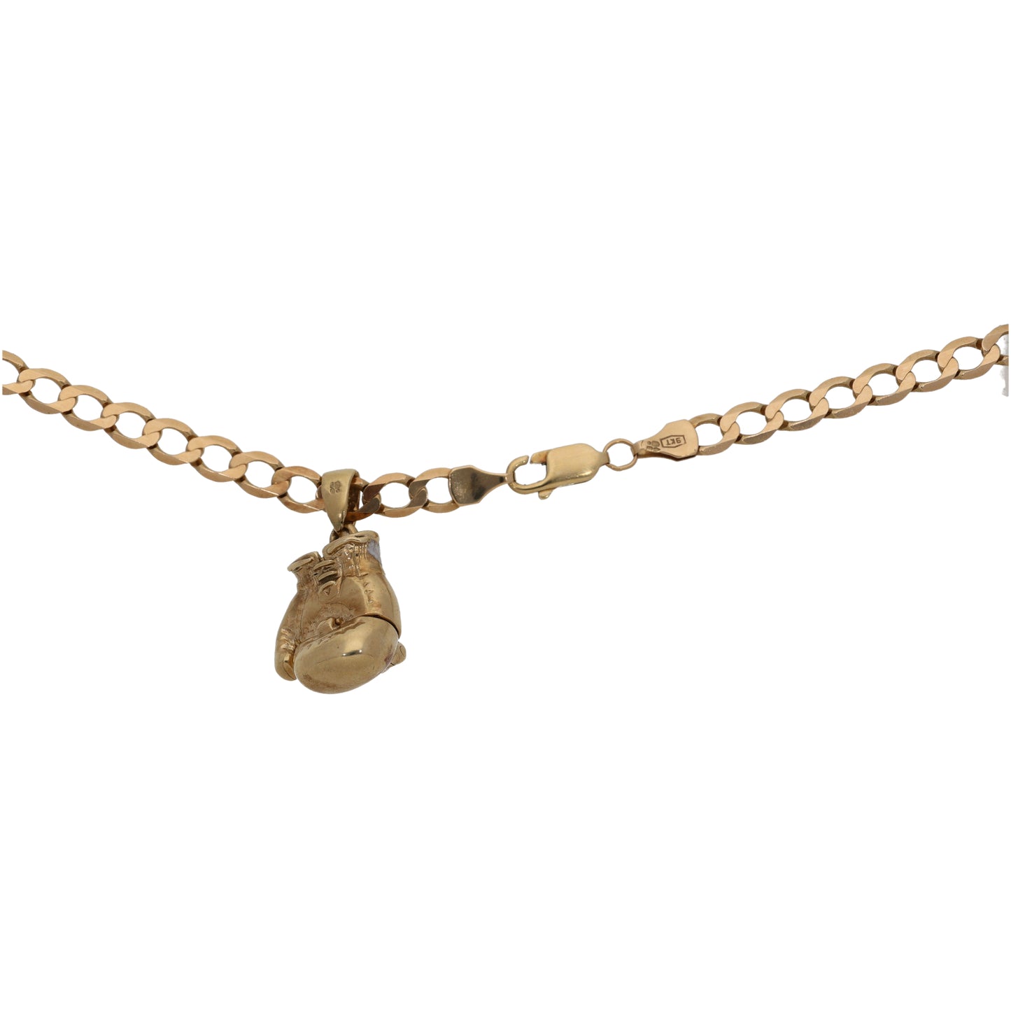 9ct Gold Cubic Zirconia Alternative Pendant With Chain