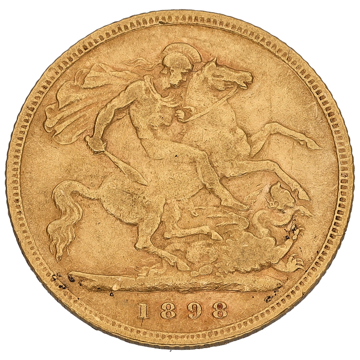 22ct Gold Queen Victoria Half Sovereign Coin 1898