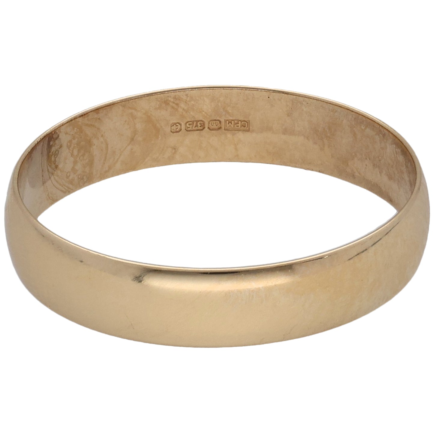 9ct Gold Plain Wedding Ring Size P