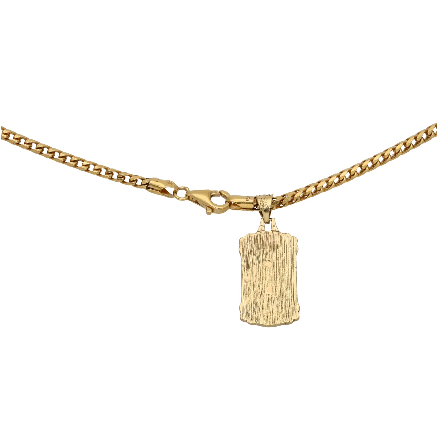9ct Gold Jesus Pendant With Chain