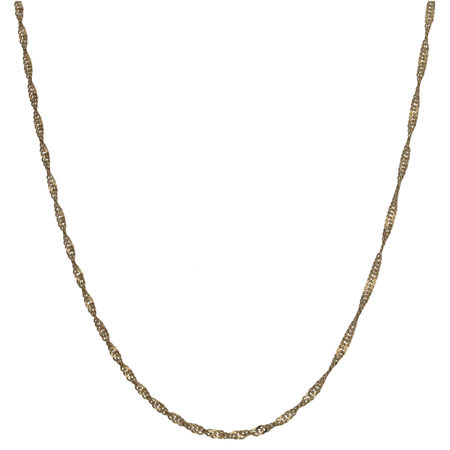 9ct gold snake chain necklace, 24-inch length, linked scale pattern