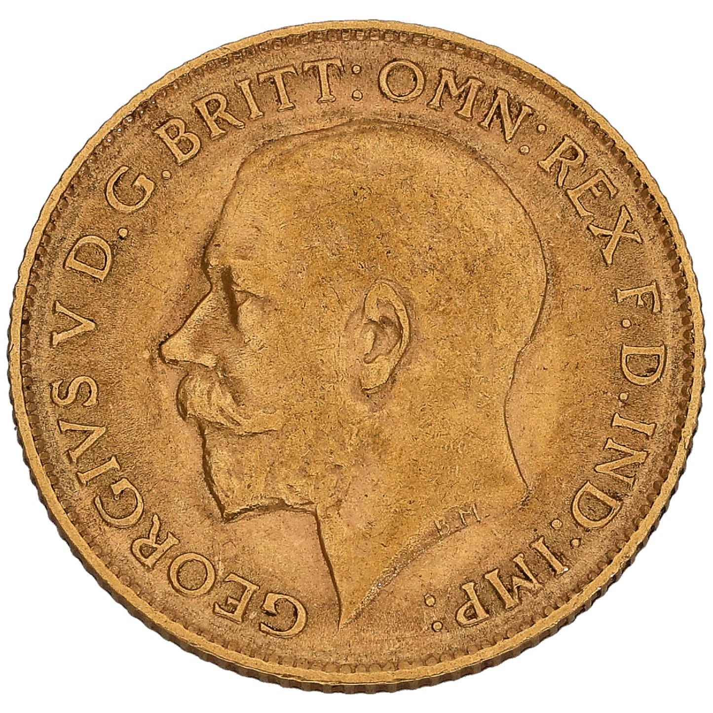 22ct Gold King George V Half Sovereign Coin 1914