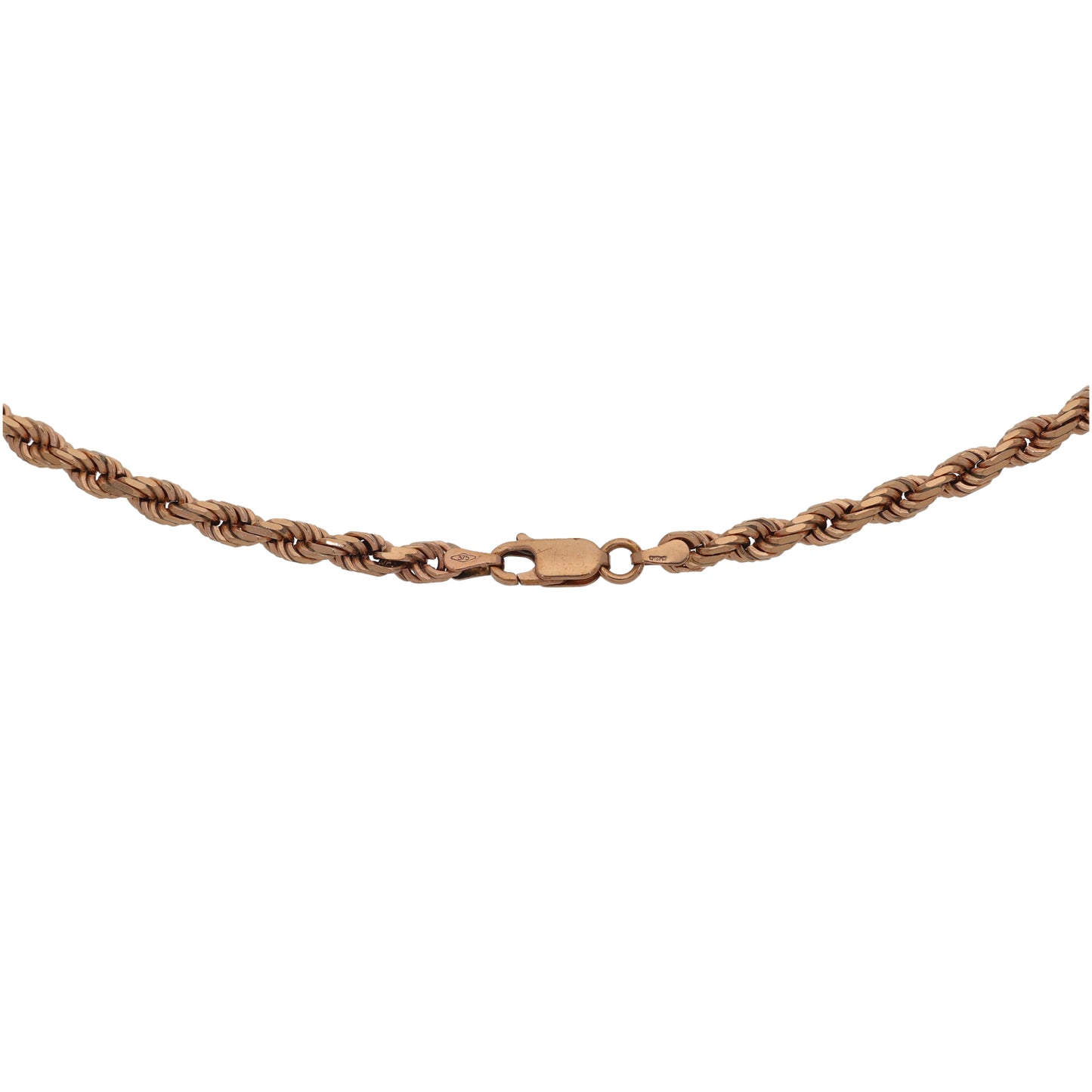 9ct Rose Gold Rope Chain 20"