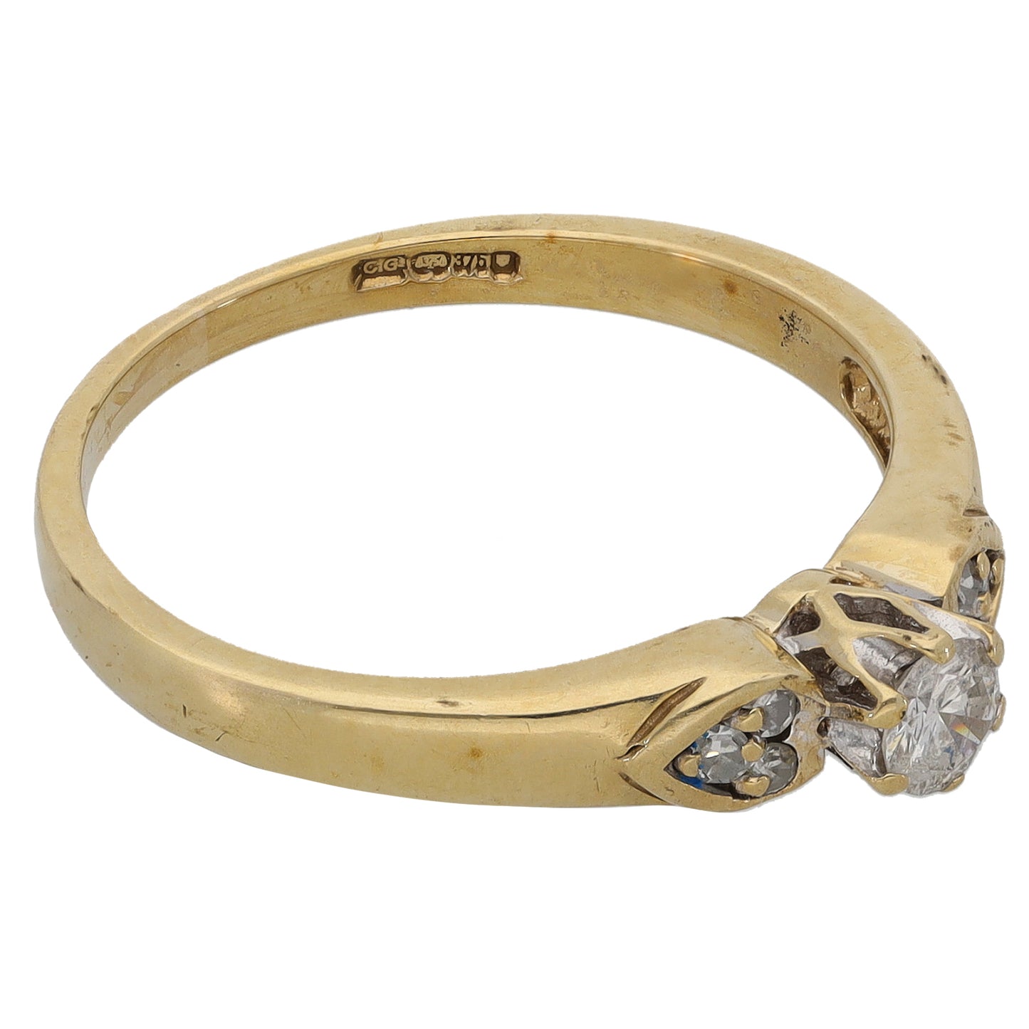 9ct Gold 0.18ct Diamond Dress/Cocktail Ring Size O
