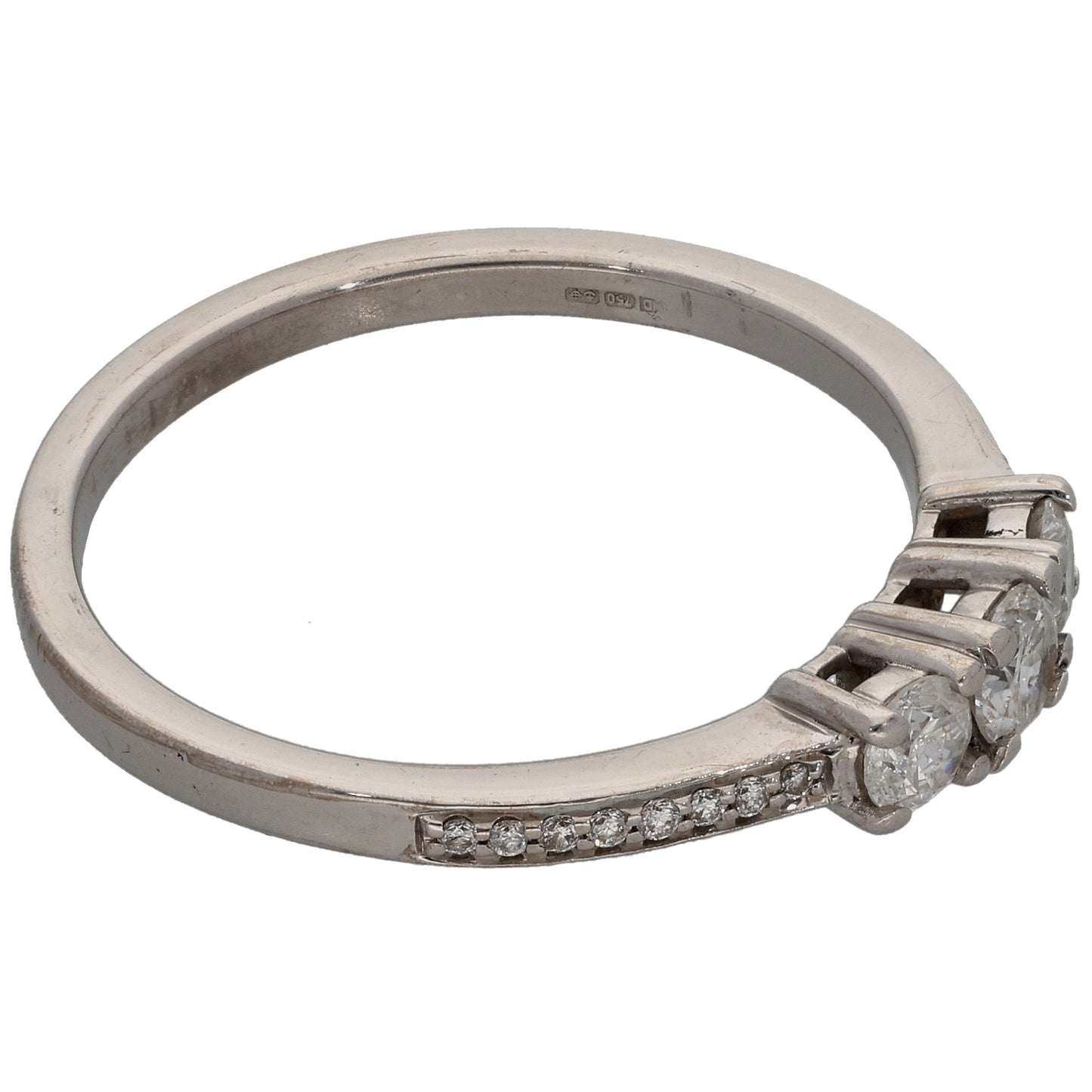 18ct White Gold 0.58ct Diamond Dress/Cocktail Ring Size T