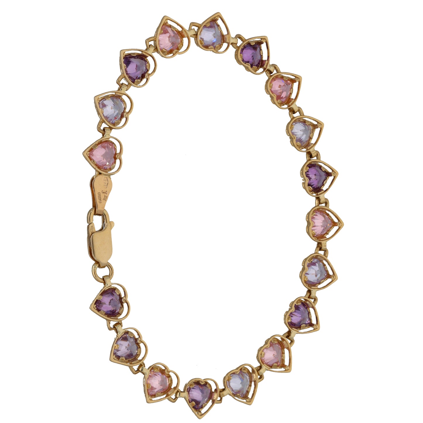 9ct Gold Cubic Zirconia Alternative Bracelet