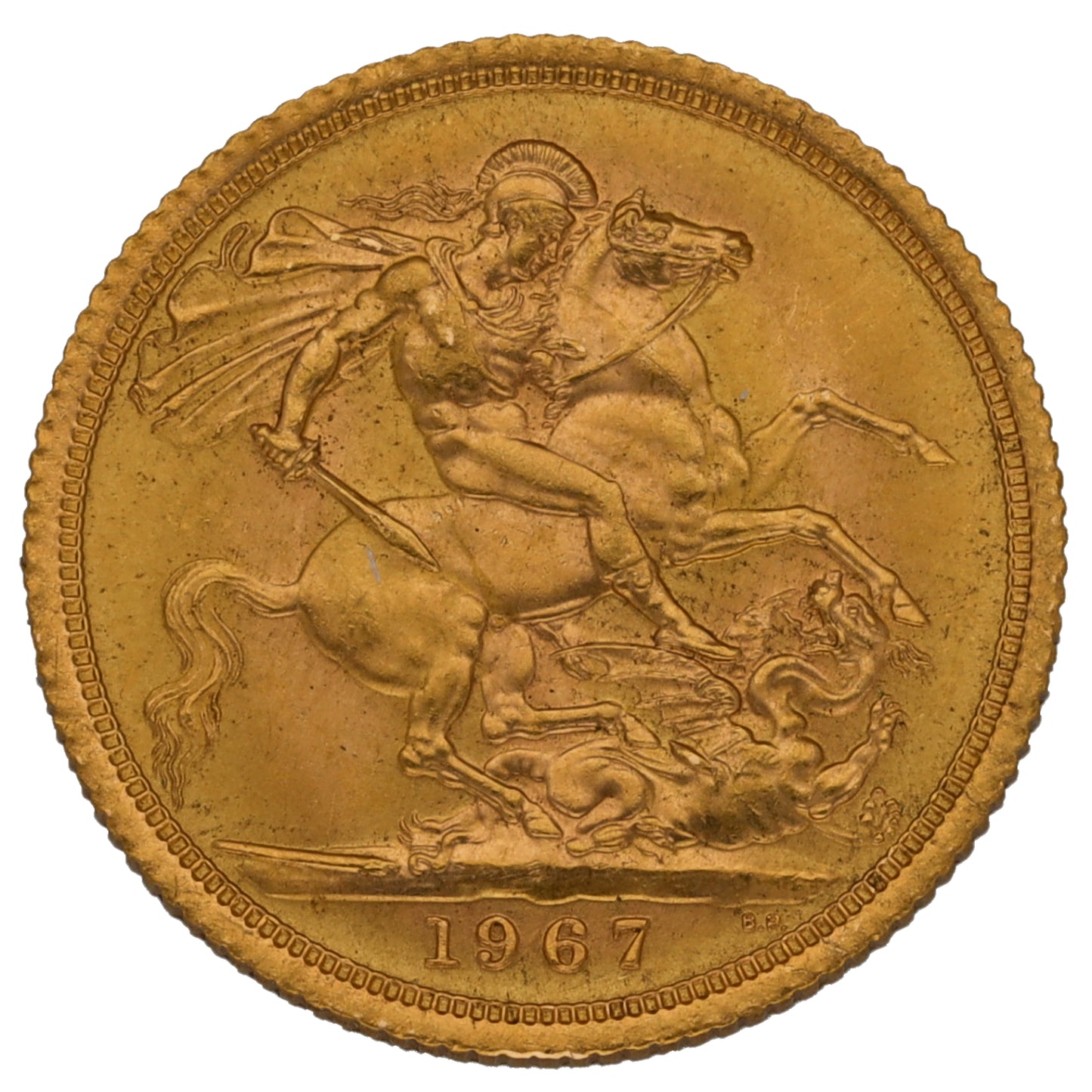 22ct Gold Queen Elizabeth II Full Sovereign Coin 1967