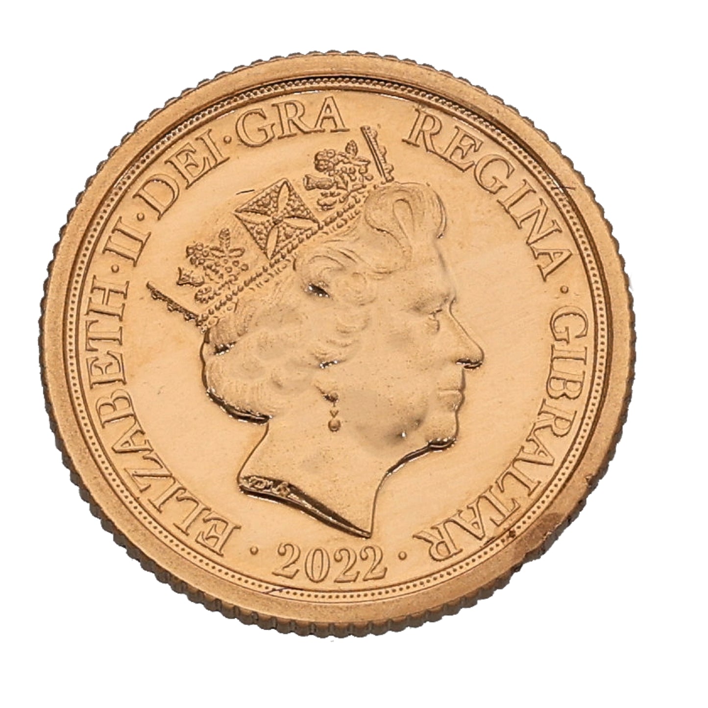 22ct Gold Queen Elizabeth II Quarter Sovereign Coin 2022