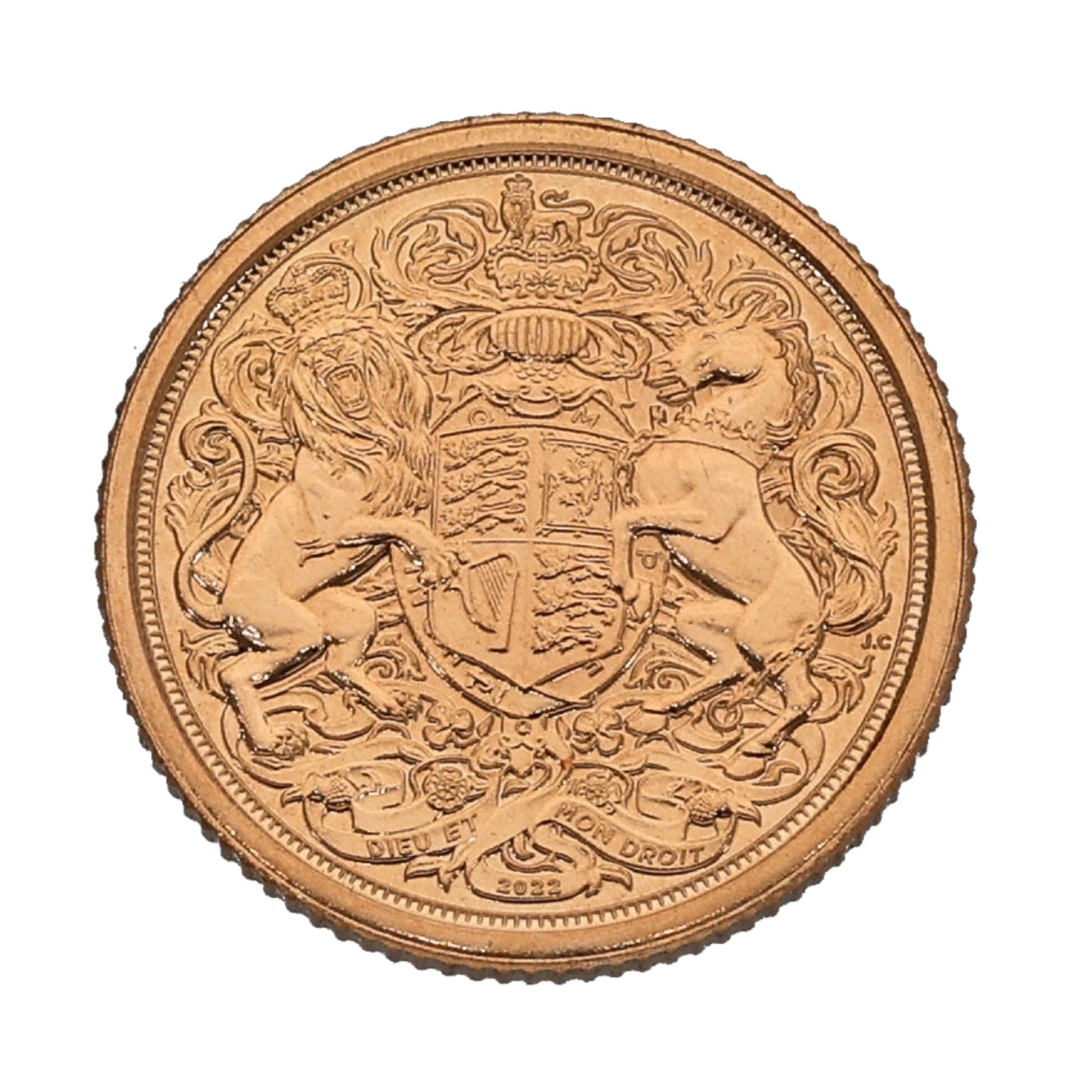 22ct Gold King Charles III Quarter Sovereign Coin 2022