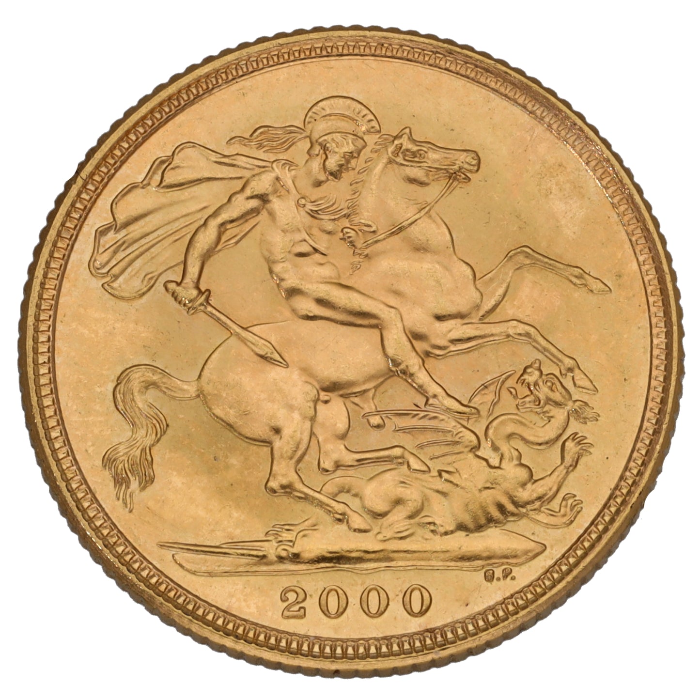 22ct Gold Queen Elizabeth II Full Sovereign Coin 2000
