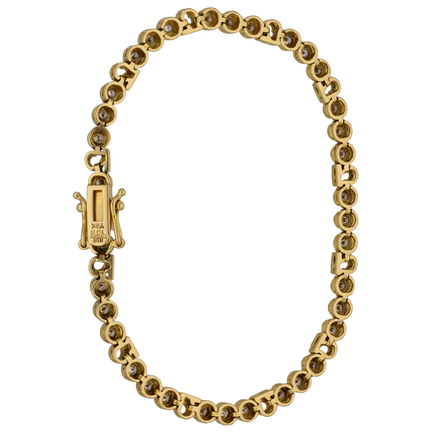 18ct Gold 1.00ct Diamond Line/Tennis Bracelet