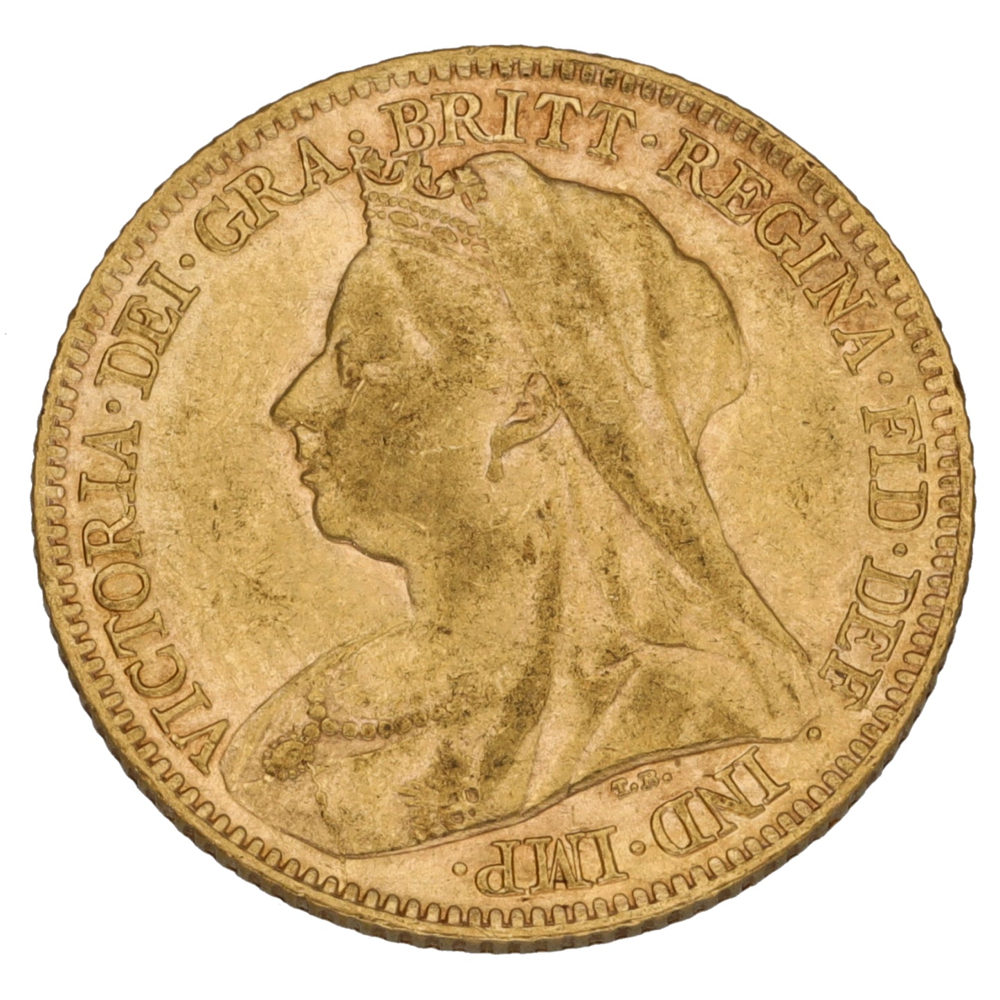 22ct Gold Queen Victoria Half Sovereign Coin 1896