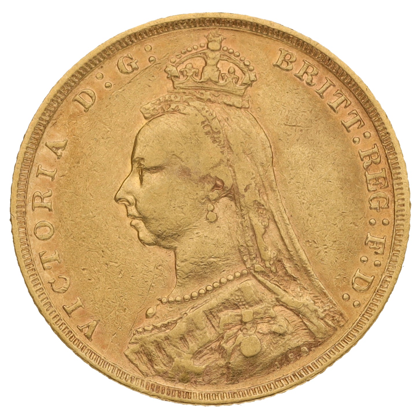 22ct Gold Queen Victoria Full Sovereign Coin 1892