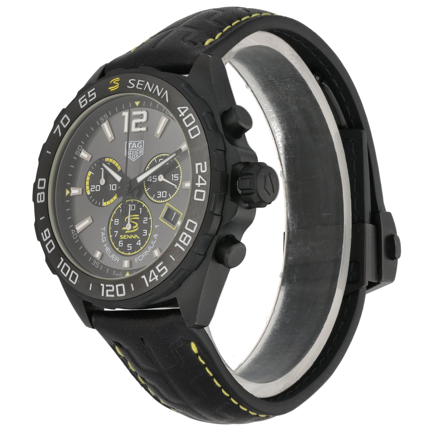 Tag Heuer Formula 1 X Senna CAZ101AJ 43mm DLC Stainless Steel Watch