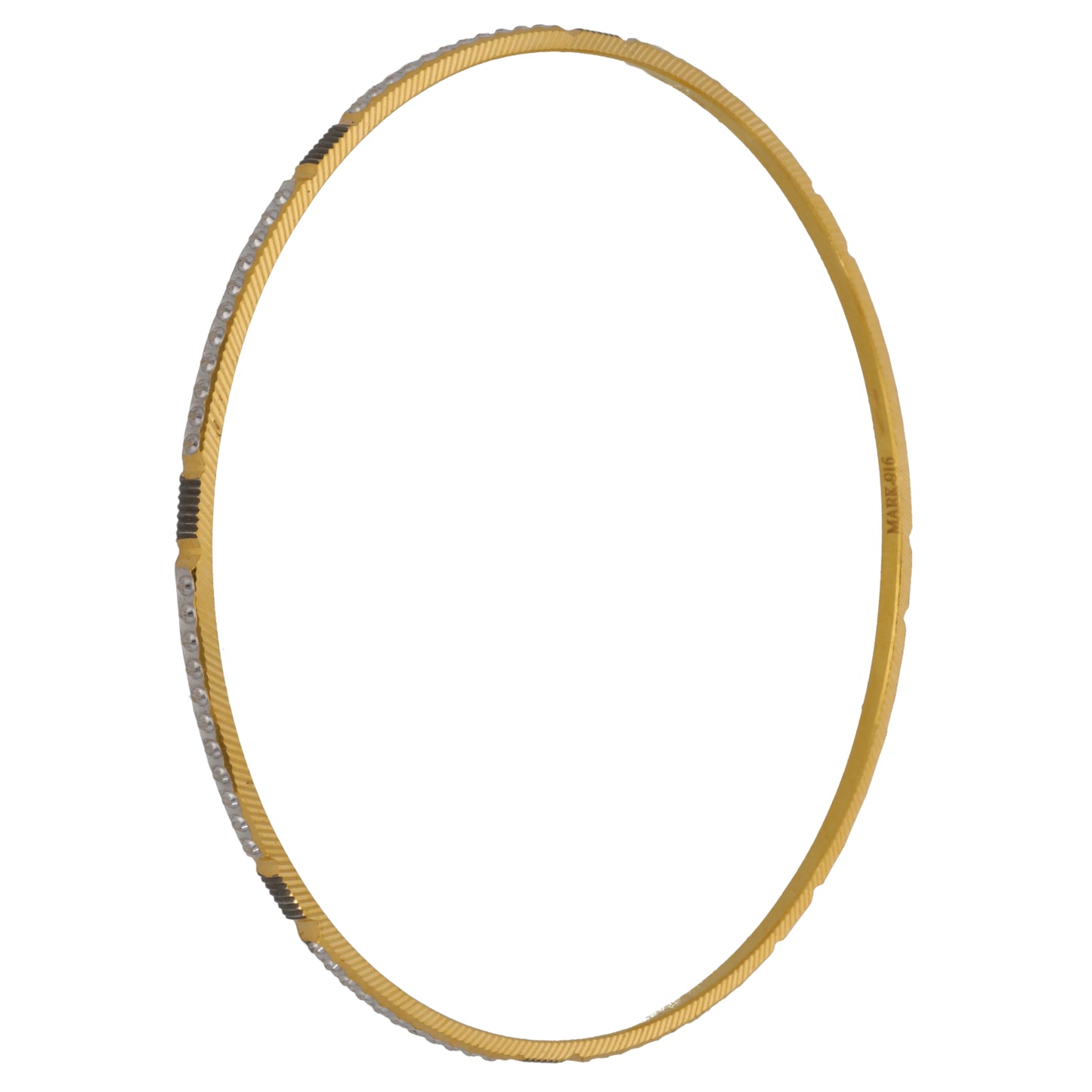 22ct Bi-Colour Gold Bangle