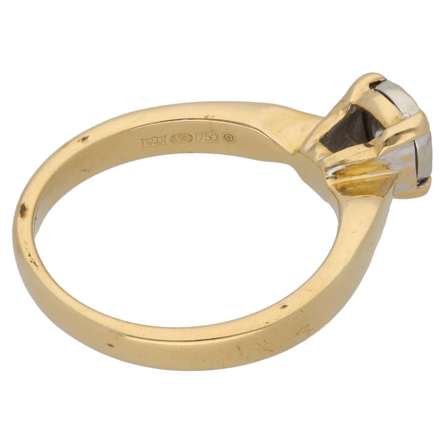 18ct Gold 0.33ct Diamond Solitaire Ring Size P