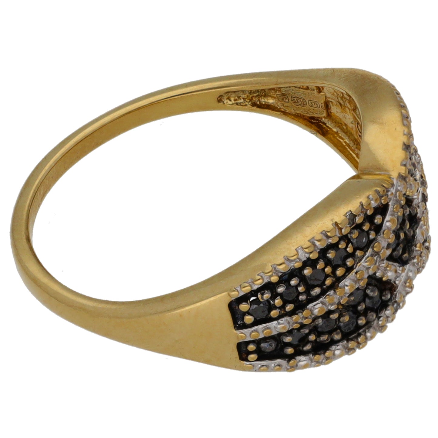 9ct Gold 0.29ct Diamond Dress/Cocktail Ring Size P