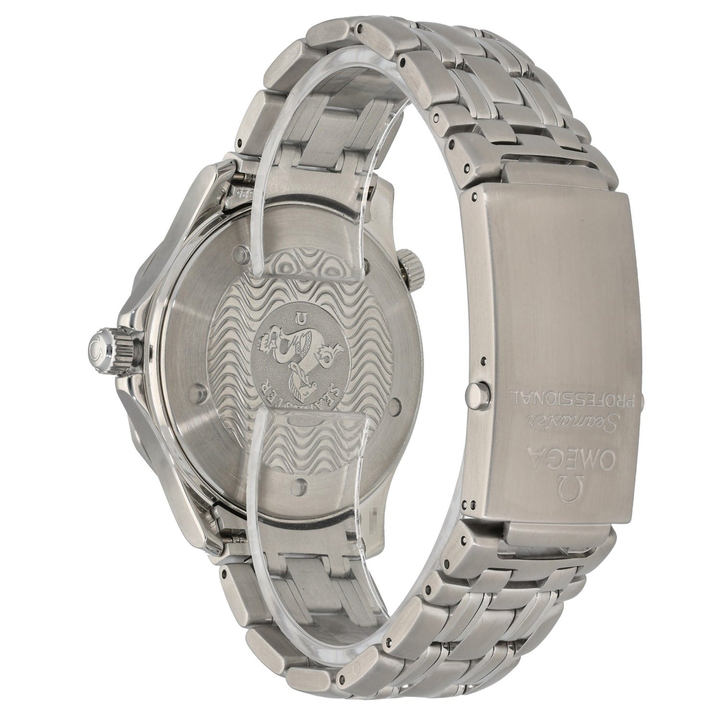 Omega Seamaster 2541.80.00, stainless steel bracelet and case, wioth the rear of watch being shown