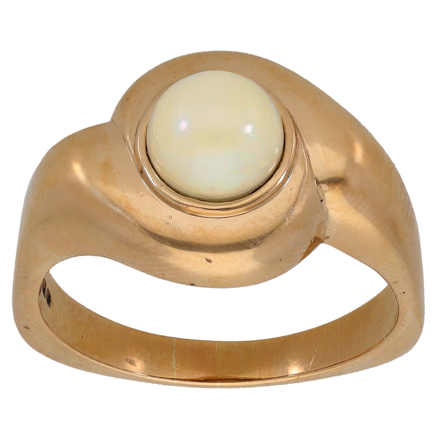9ct Gold Cultured Pearl Single Stone Ring Size S