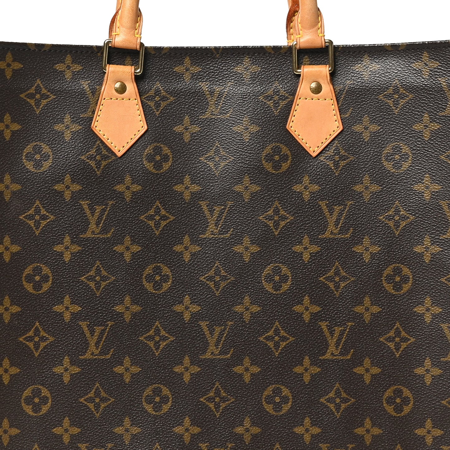 Louis Vuitton Sac Plat Monogram Coated Canvas Bag - Brown