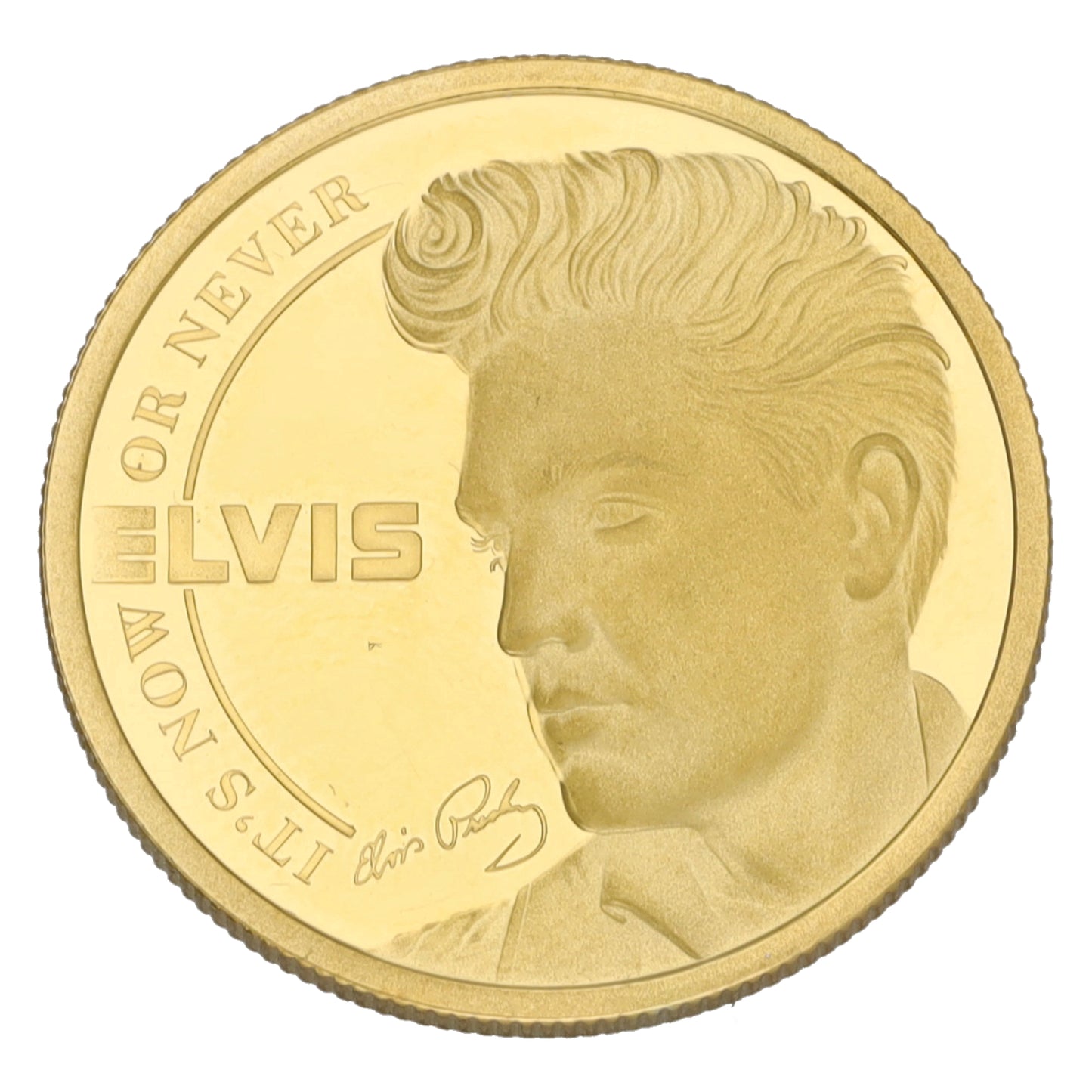 9ct Gold Elvis It's Now Or Never Two Crowns Coin 2021