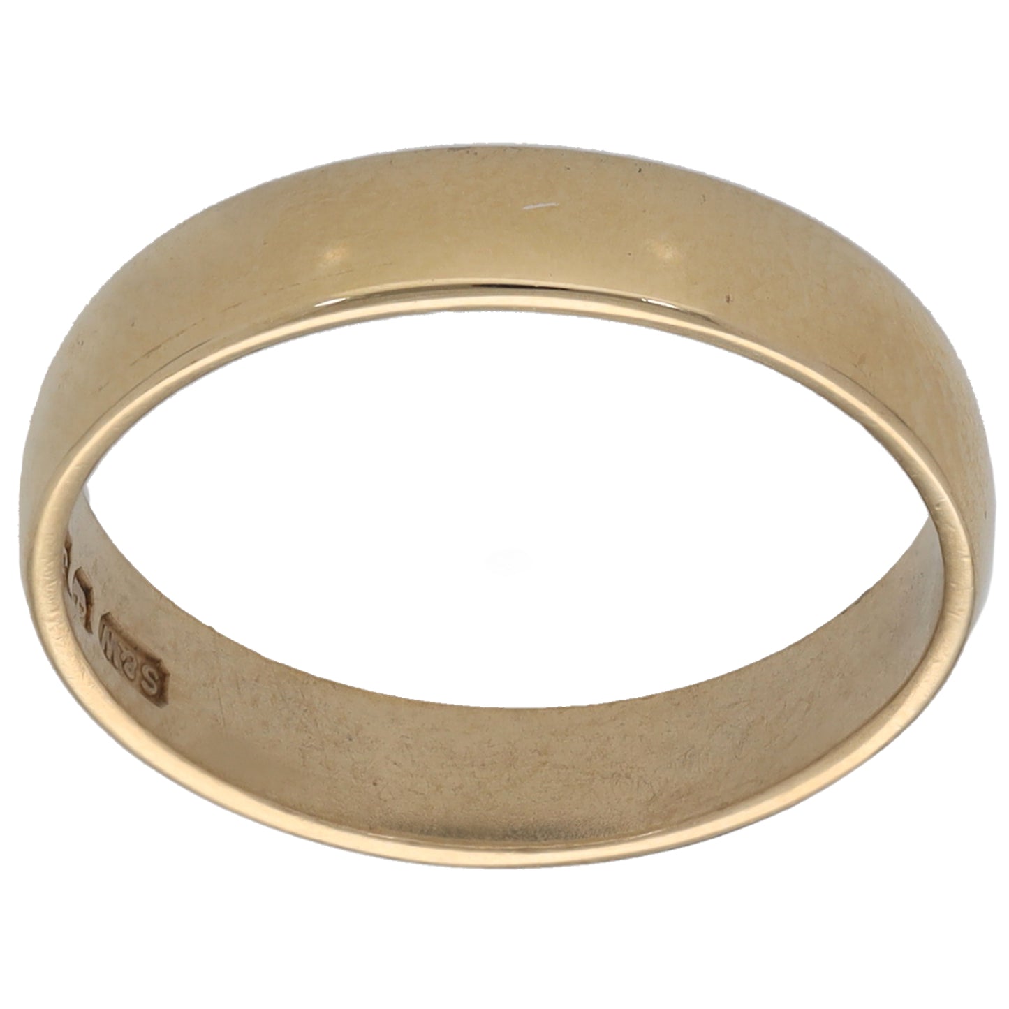 9ct Gold Plain Wedding Ring Size L