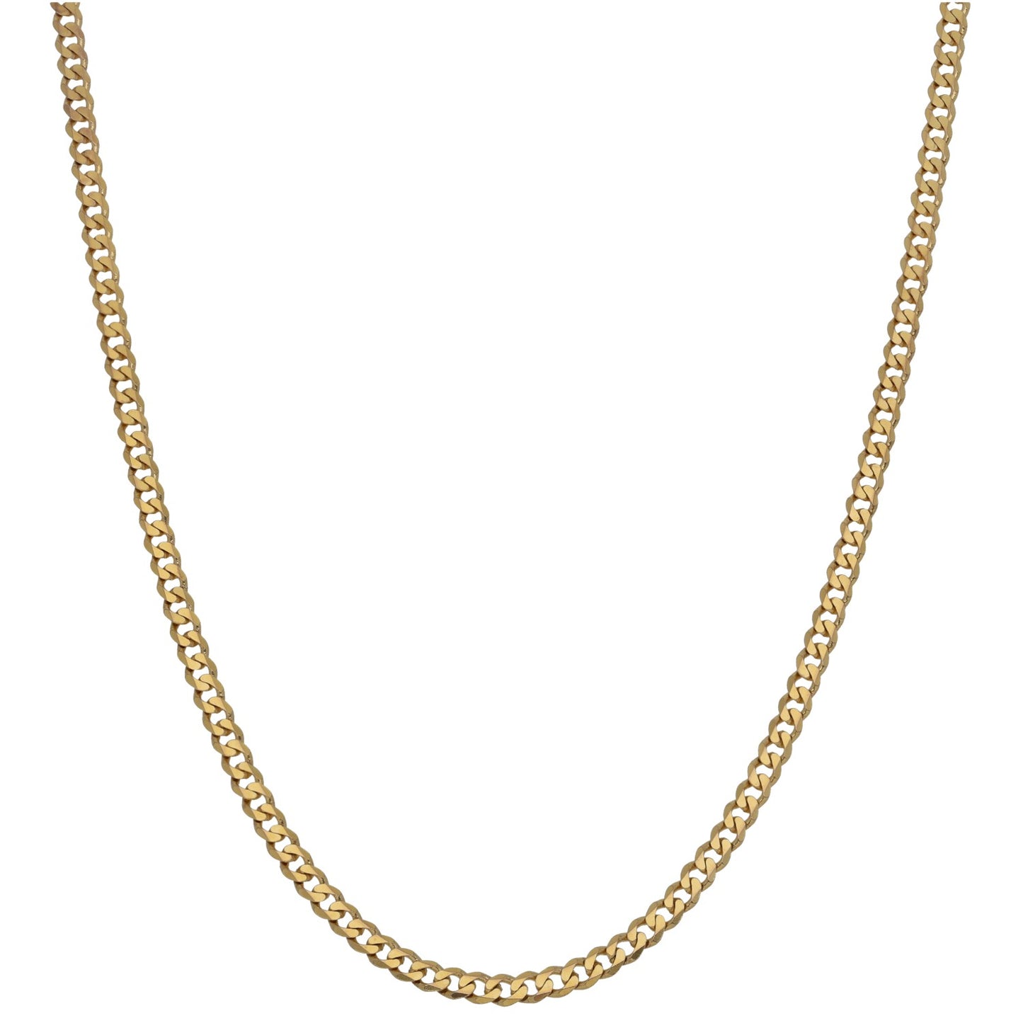 9ct Gold Curb Chain 22"