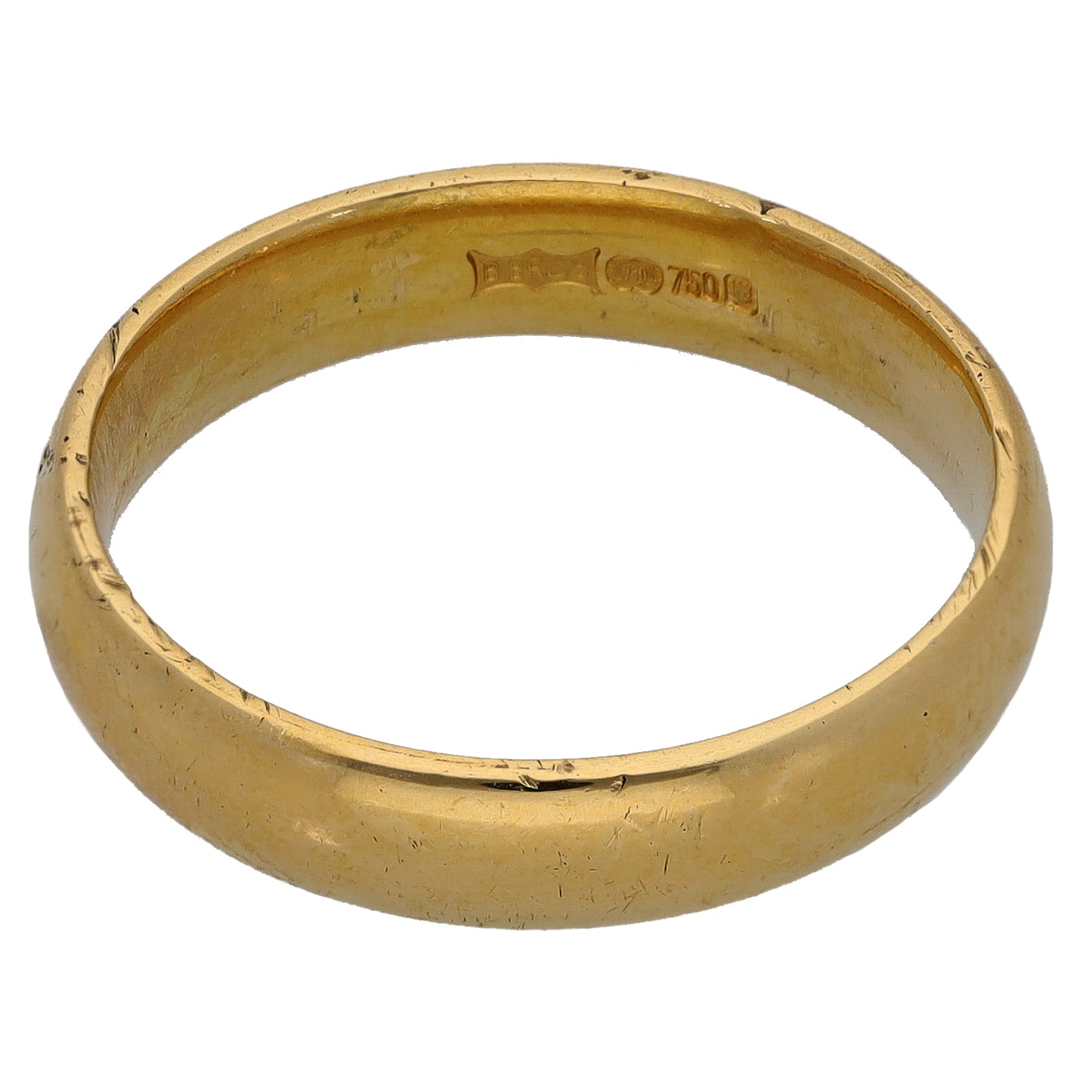 18ct Gold Plain Wedding Ring Size P