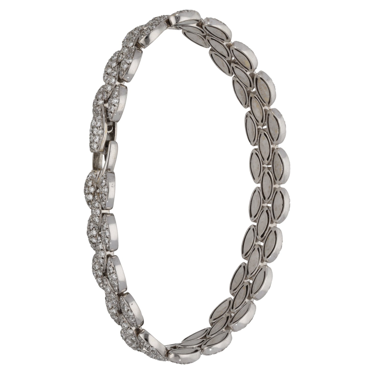 18ct White Gold 1.94ct Diamond Fancy Stone Set Bracelet