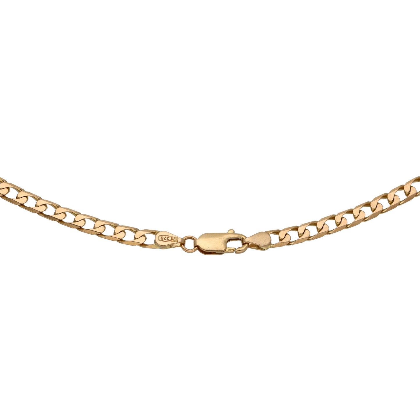 9ct Gold Curb Chain 18"