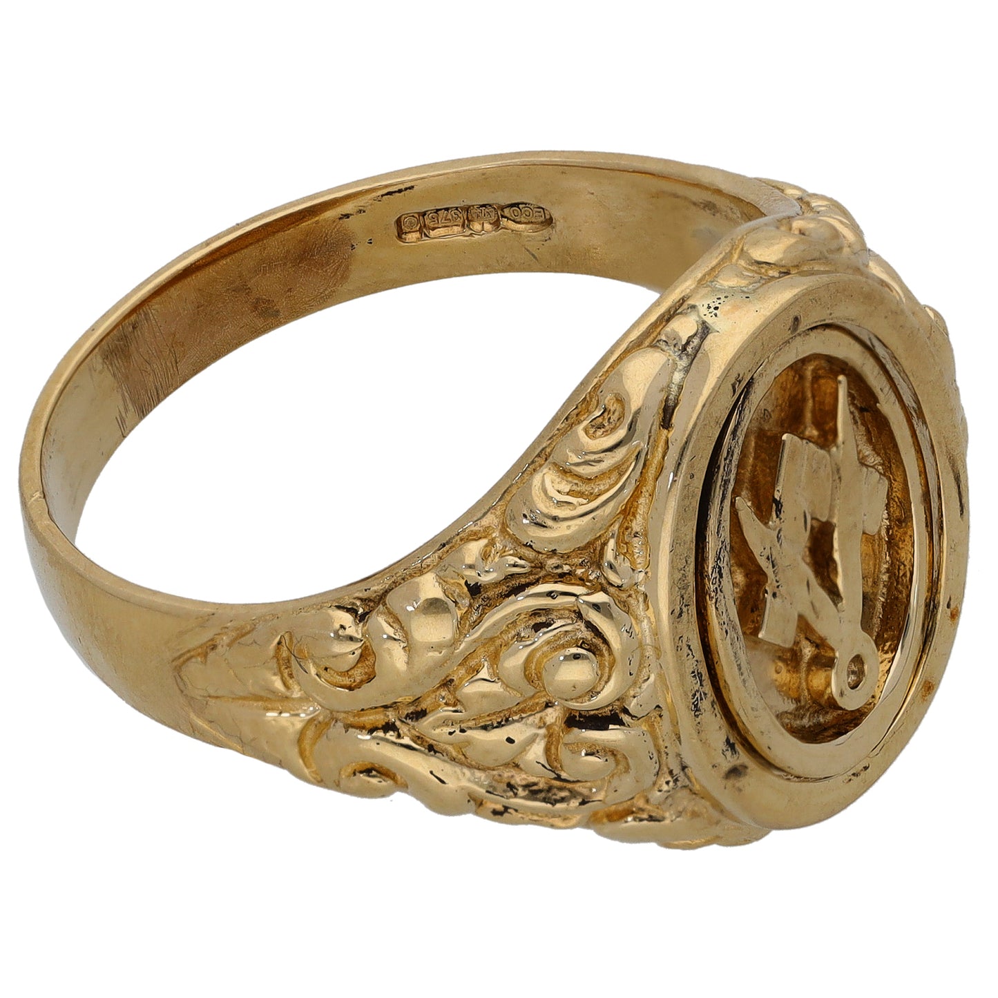 9ct Gold Masonic Ring Size W