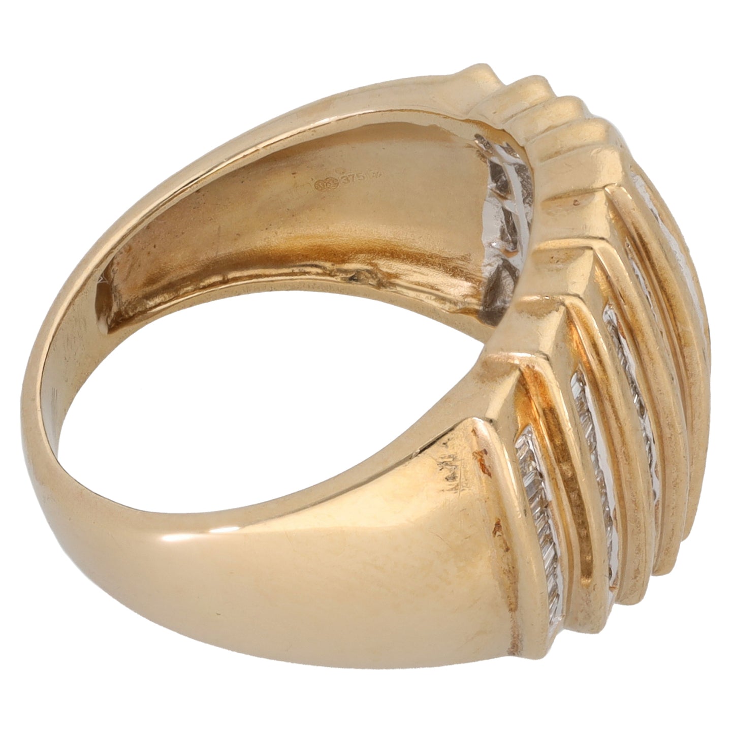 9ct Gold 1.32ct Diamond Dress/Cocktail Ring Size O