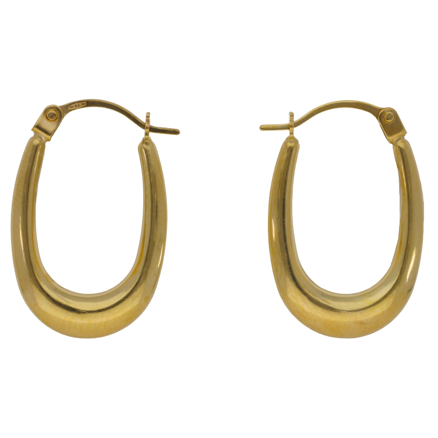 New 9ct Gold Plain Creole Earrings