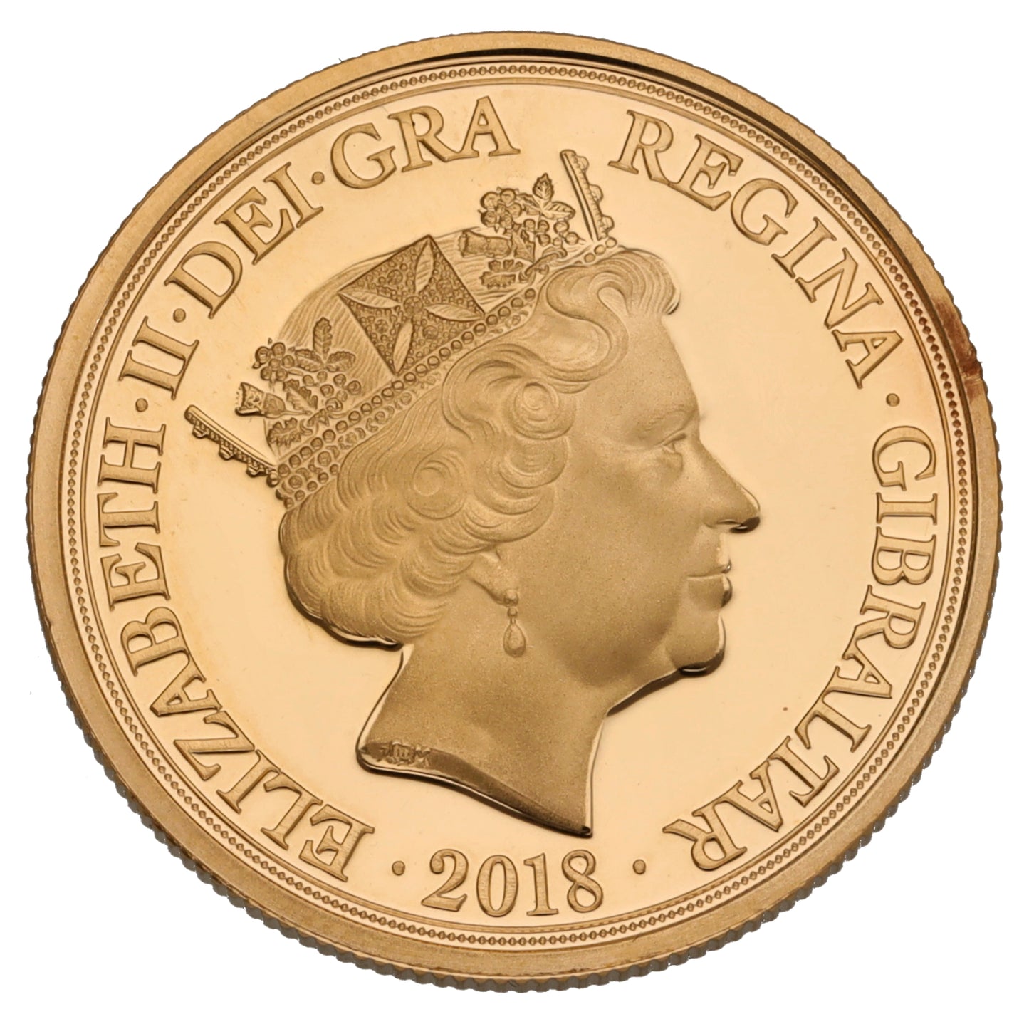 22ct Gold Queen Elizabeth II Somme Full Sovereign Coin 2018