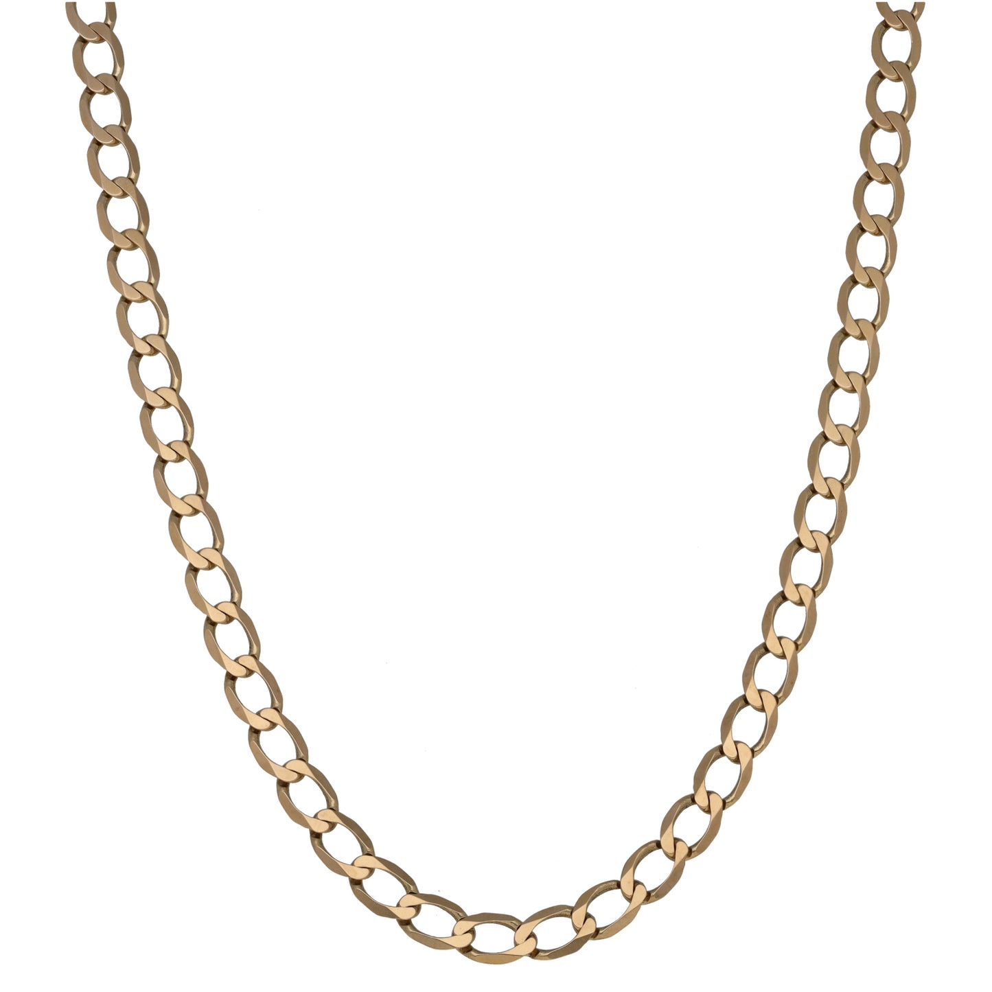 9ct Gold Curb Chain 18"