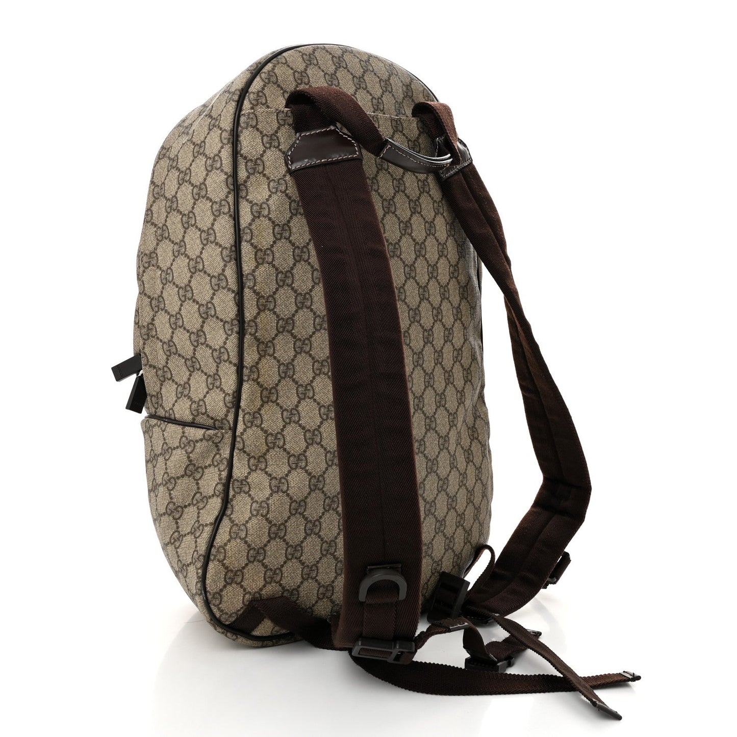 Gucci Interlocking G Backpack GG Supreme Coated Canvas Bag - Beige & Brown