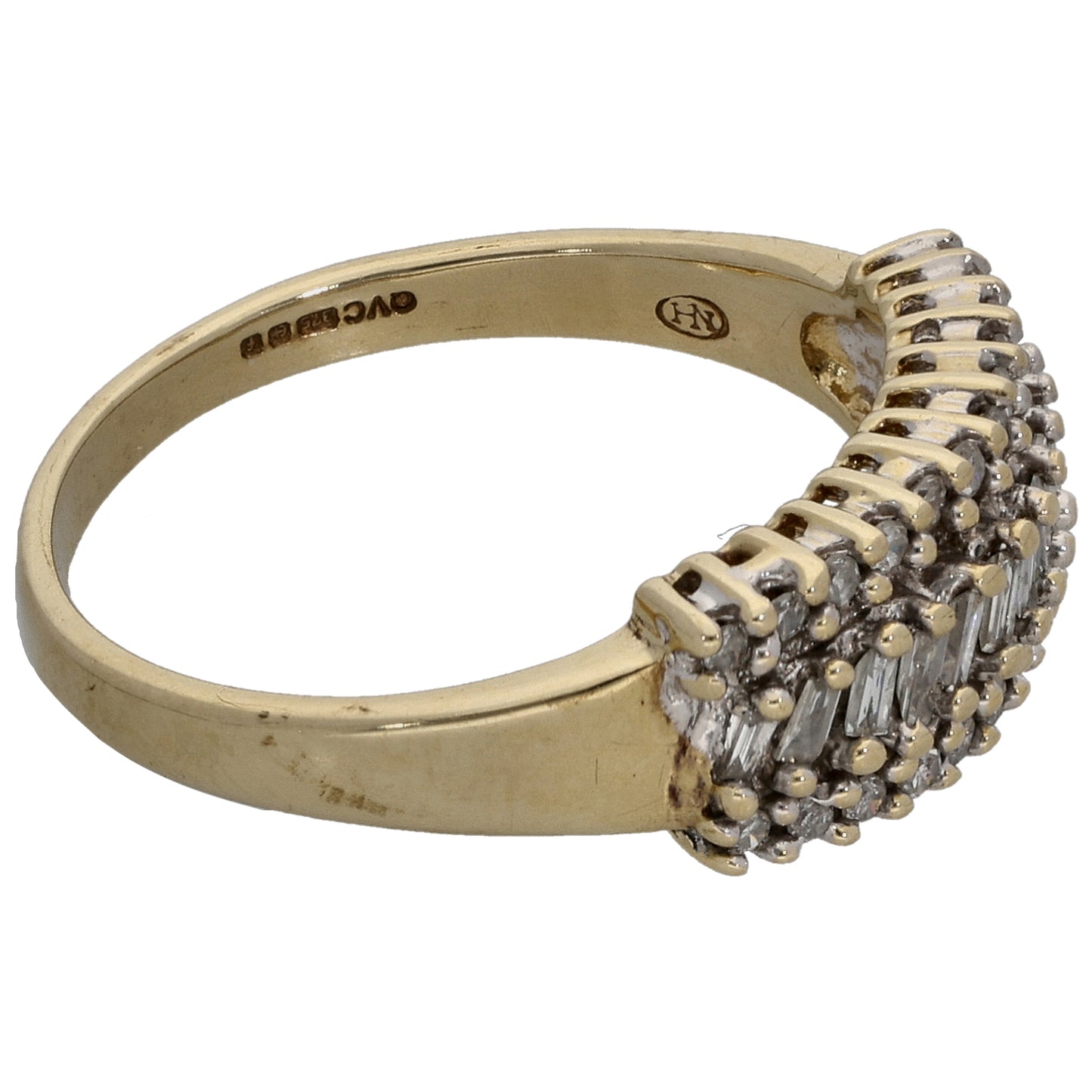 9ct Bicolour Gold 0.36ct Diamond Dress/Cocktail Ring Size L