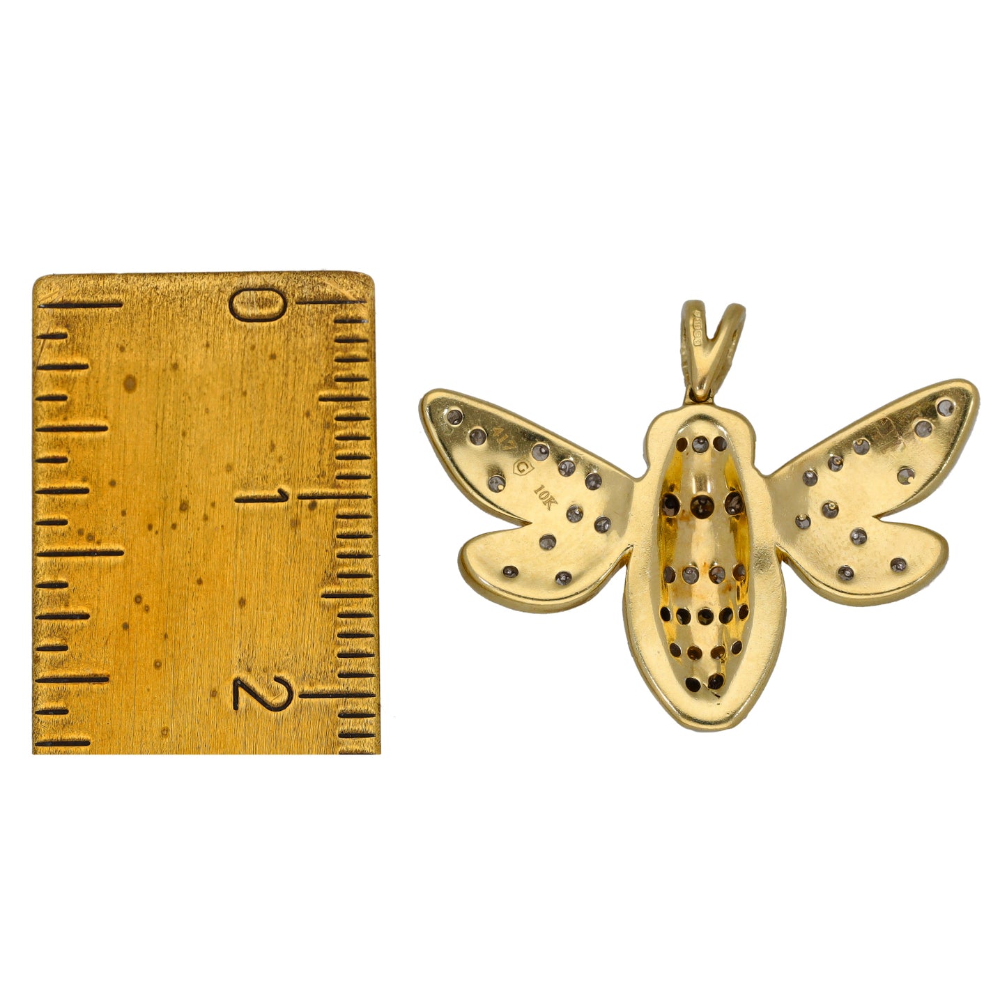 9ct Gold 0.92ct Diamond Butterfly Pendant