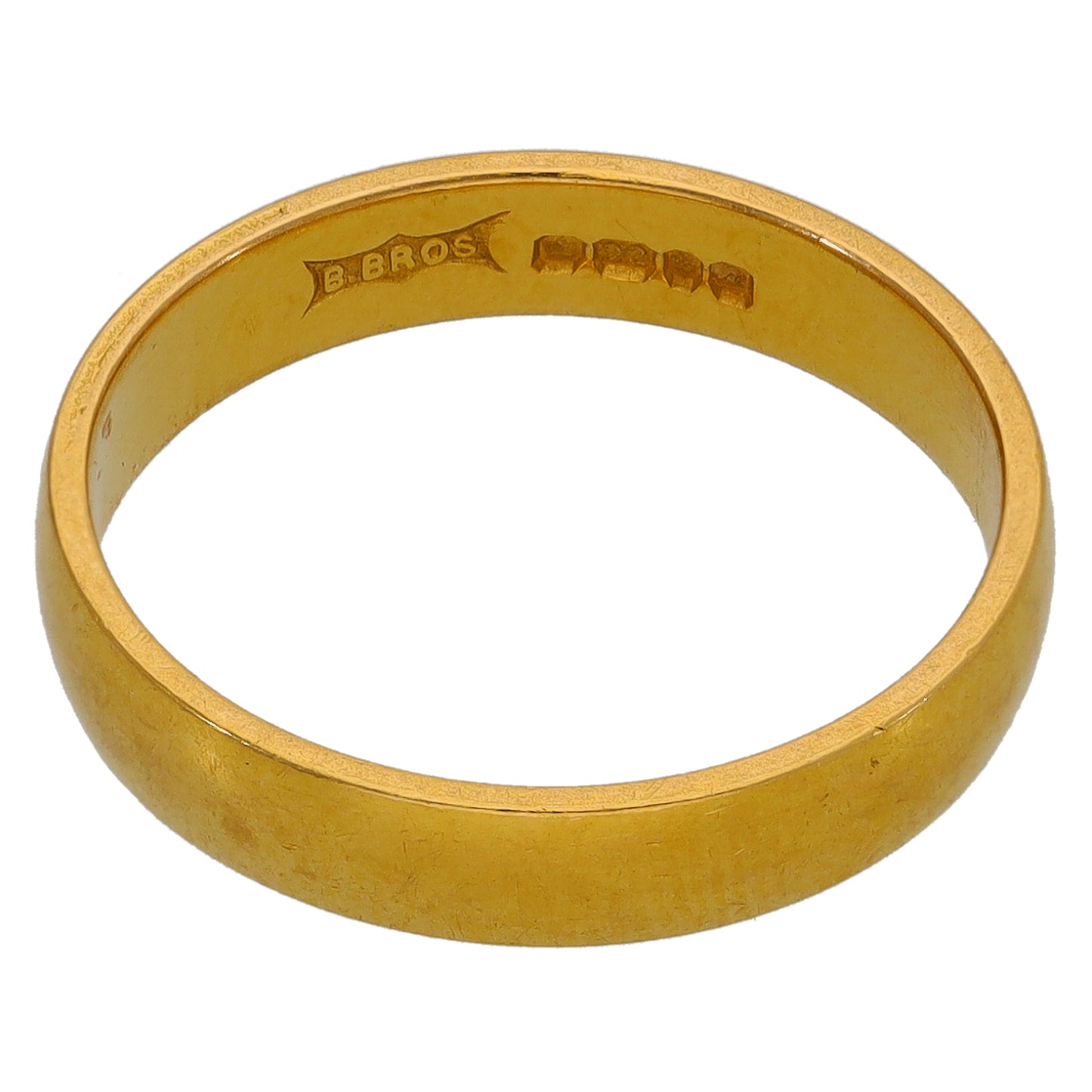 22ct Gold Plain Wedding Ring Size P
