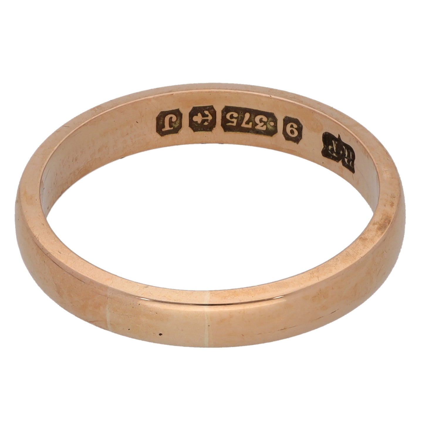 9ct Gold Plain Wedding Ring Size N