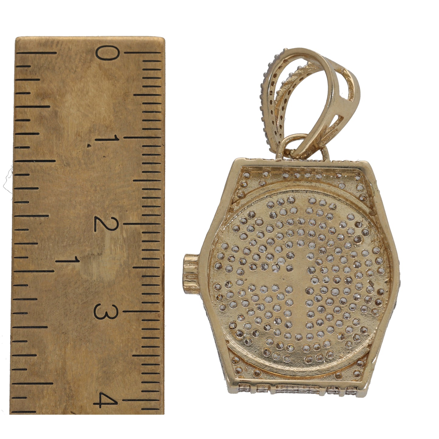 9ct Gold Cubic Zirconia Watch Pendant