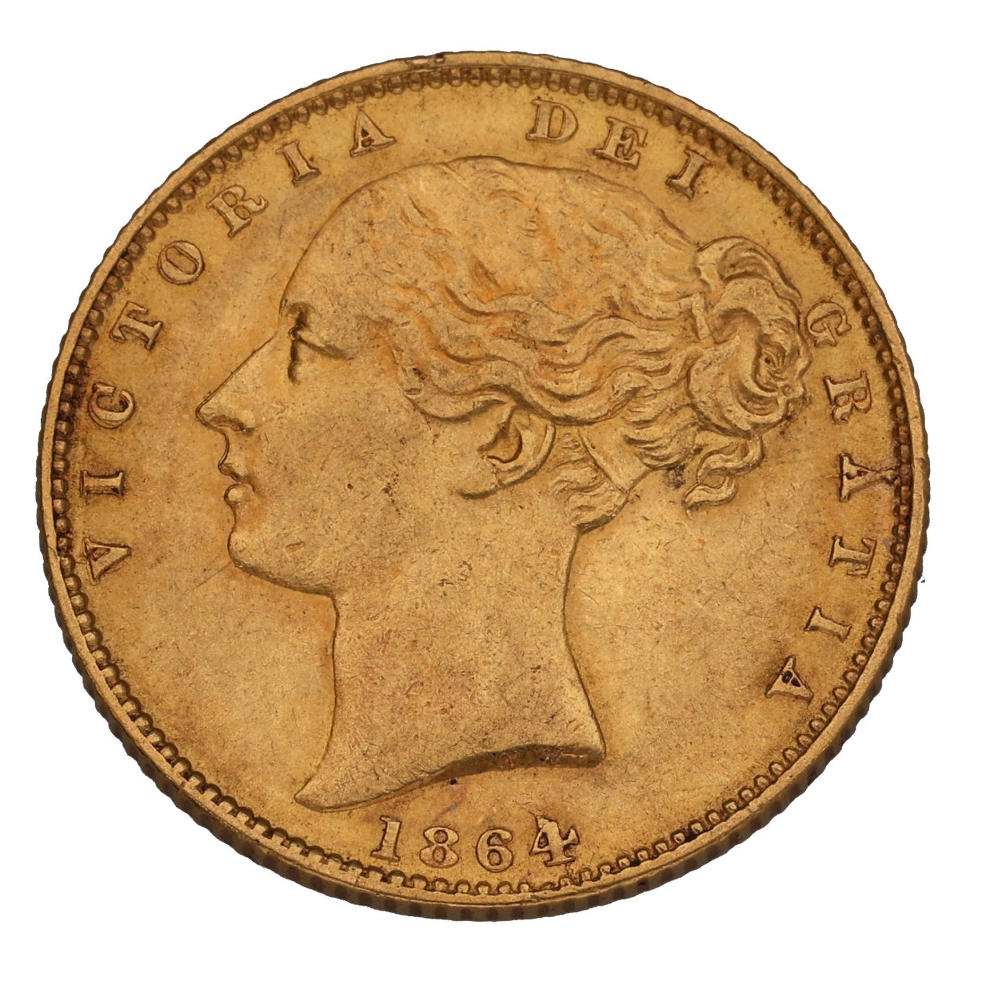 22ct Gold Queen Victoria Full Sovereign Coin 1864