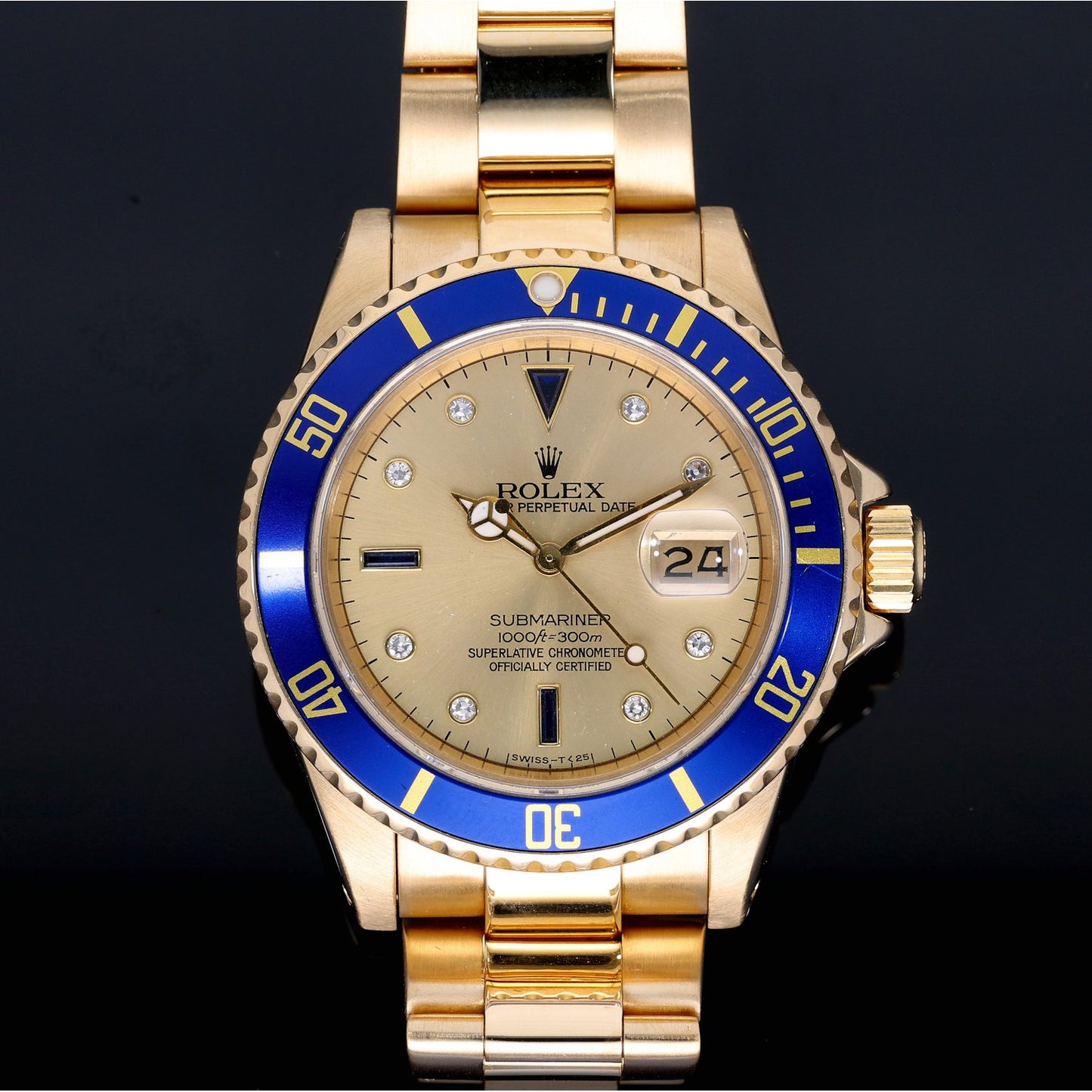 Rolex Submariner 16808 40mm Gold Watch