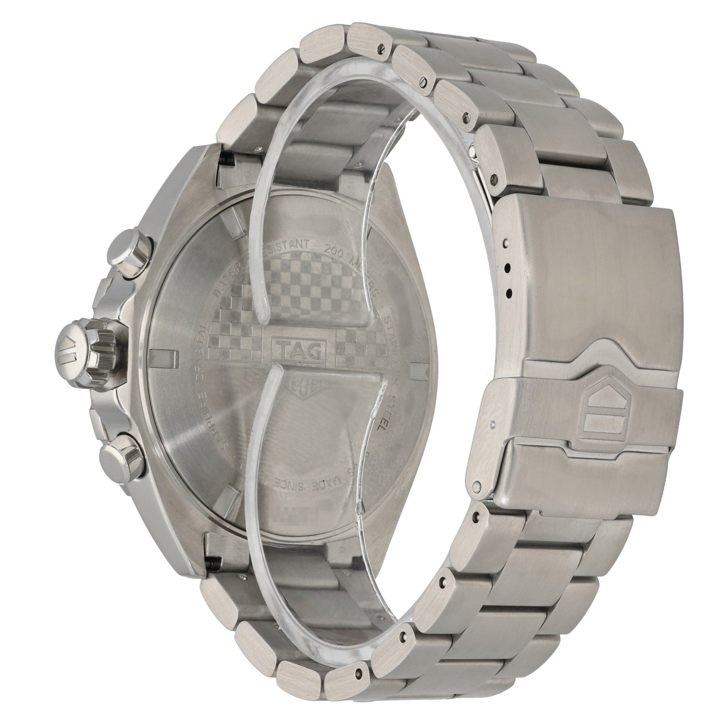 Tag Heuer Formula 1 CAZ1014, blue dial with sub dials, wiuth a 43mm stainless steel case and link bracelet , rear angle