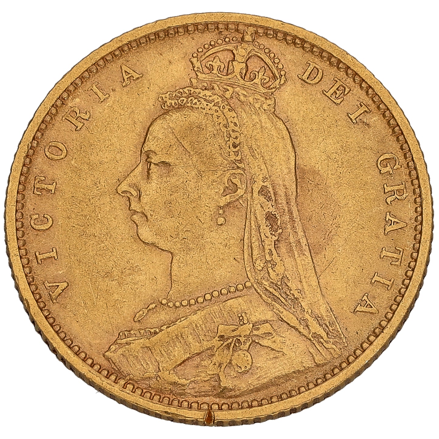 22ct Gold Queen Victoria Half Sovereign Coin 1892