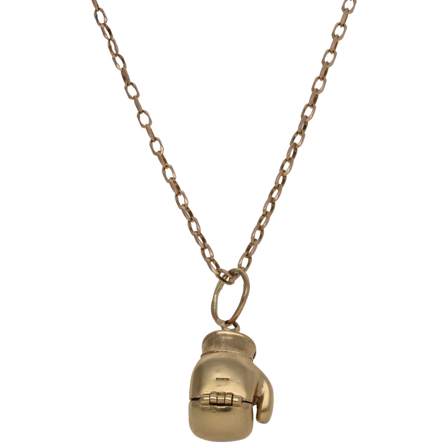 9ct Gold Boxing Glove Pendant With Chain