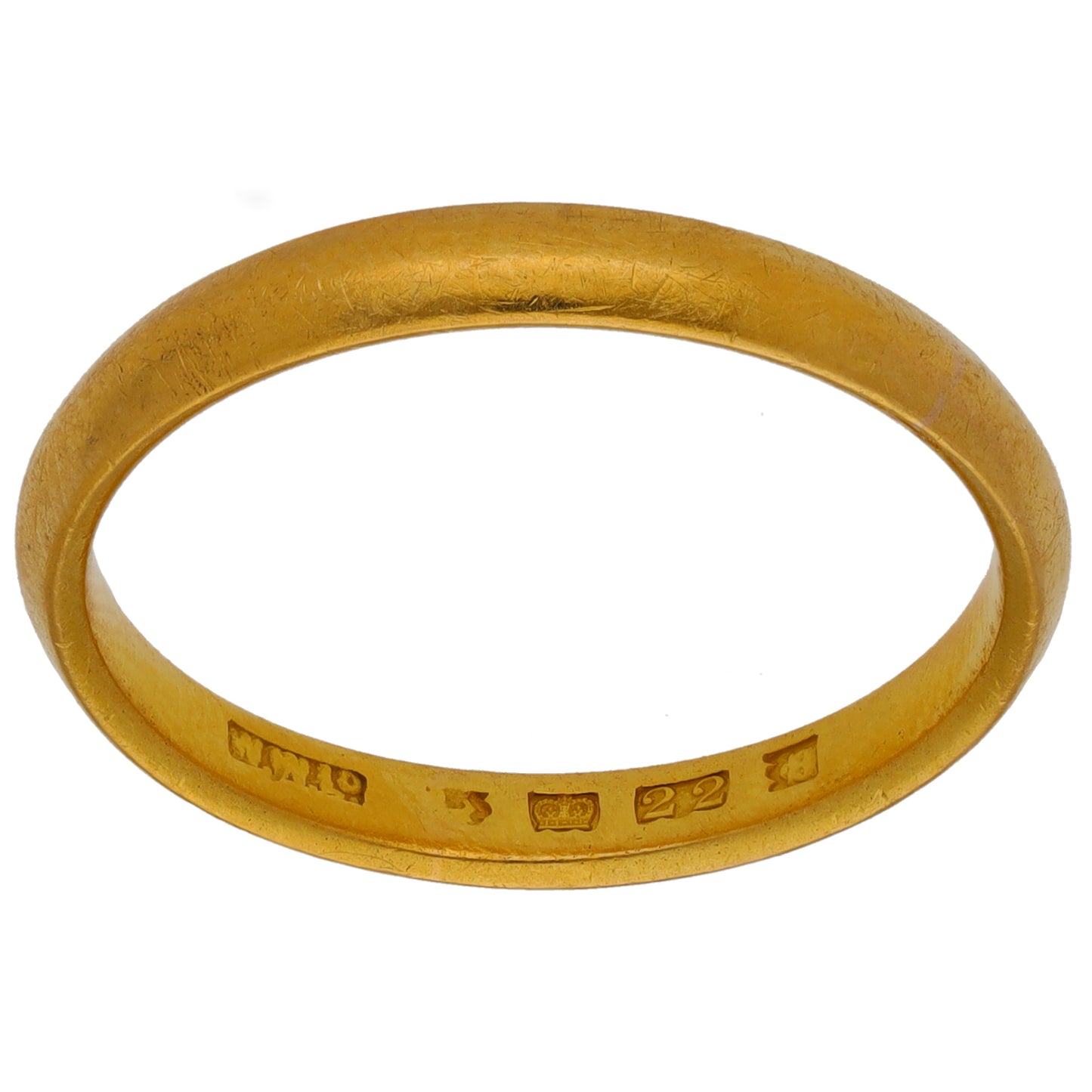 22ct Gold Plain Wedding Ring Size T