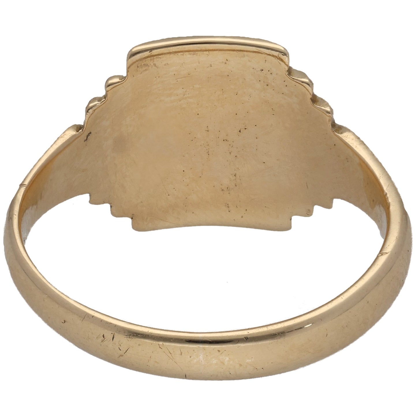 9ct Gold Plain Signet Ring Size S